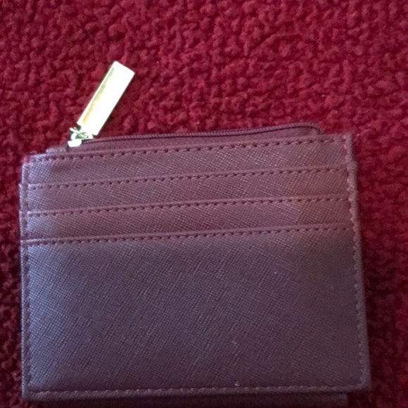 Small burgundy Anne Klein change purse /wallet - Picture 3 of 5